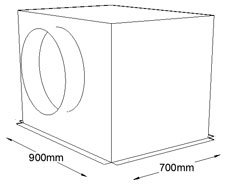 900mm x 700mm Side Entry Grille Box