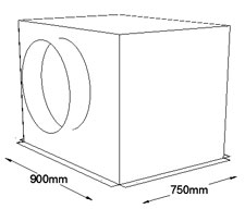 900mm x 750mm Side Entry Grille Box