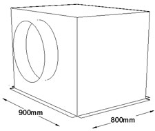 900mm x 800mm Side Entry Grille Box