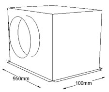 950mm x 100mm Side Entry Grille Box