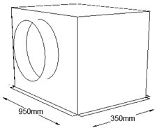 950mm x 350mm Side Entry Grille Box