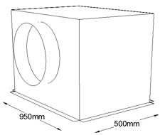 950mm x 500mm Side Entry Grille Box