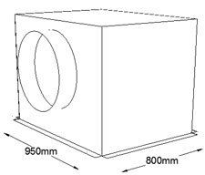 950mm x 800mm Side Entry Grille Box