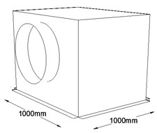 1000mm x 1000mm Side Entry Grille Box