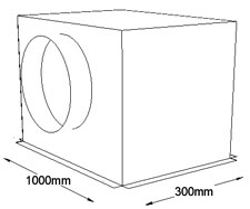 1000mm x 300mm Side Entry Grille Box