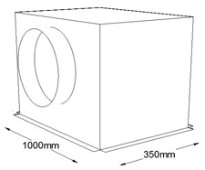 1000mm x 350mm Side Entry Grille Box