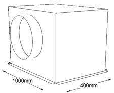 1000mm x 400mm Side Entry Grille Box