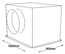 1000mm x 900mm Side Entry Grille Box