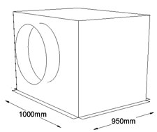 1000mm x 950mm Side Entry Grille Box