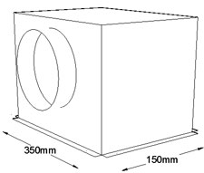 350mm x 150mm Side Entry Grille Box