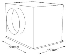 500mm x 150mm Side Entry Grille Box