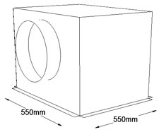 550mm x 550mm Side Entry Grille Box