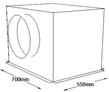 700mm x 550mm Side Entry Grille Box