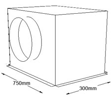 750mm x 300mm Side Entry Grille Box