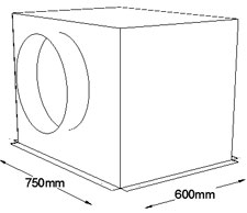 750mm x 600mm Side Entry Grille Box