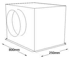 800mm x 250mm Side Entry Grille Box