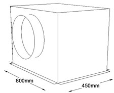 800mm x 450mm Side Entry Grille Box