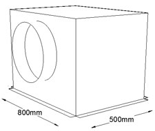 800mm x 500mm Side Entry Grille Box