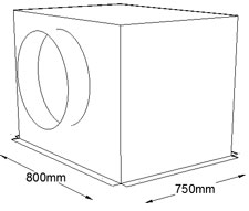 800mm x 750mm Side Entry Grille Box