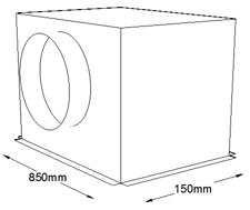 850mm x 150mm Side Entry Grille Box