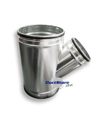 200 dia 45 T Piece with Seals - 100mm Branch