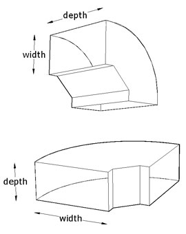 500mm Width Short Radius Bend