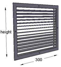 Single Deflection Grille 300mm Width