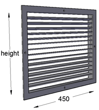 Single Deflection Grille with Damper 450mm Width