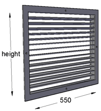 Single Deflection Grille 550mm Width