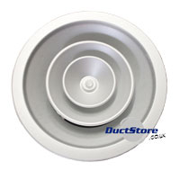 150 dia Small Format Circular Diffuser - Silver Anodised