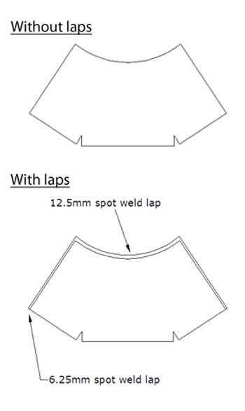 Square to Round - Pattern Only - 350mm Width 550mm Depth